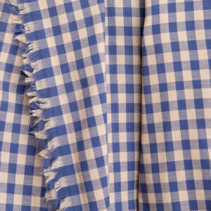 BLUE AND BEIGE COTTON FABRIC