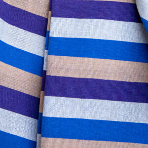 MAALEMIN-COTTON-FABRIC-BLUE-BEIGE-STRIPES