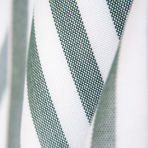 GREEN AND WHITE STRIPES COTTON FABRIC