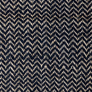 BLACK COTTON AND HEMP CHEVRON FABRIC 