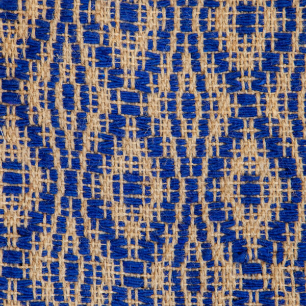 BLUE COTTON AND HEMP DIAMONDS FABRIC