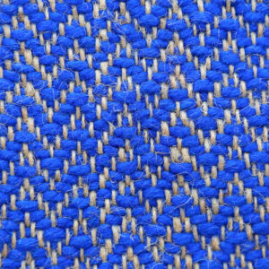 BRIGHT BLUE COTTON AND HEMP CHEVRON FABRIC 