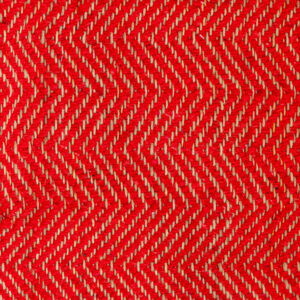 PALE RED COTTON AND HEMP ZIG ZAG FABRIC