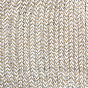 WHITE COTTON AND HEMP CHEVRON FABRIC