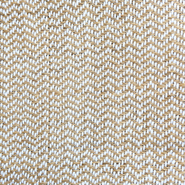 WHITE COTTON AND HEMP CHEVRON FABRIC